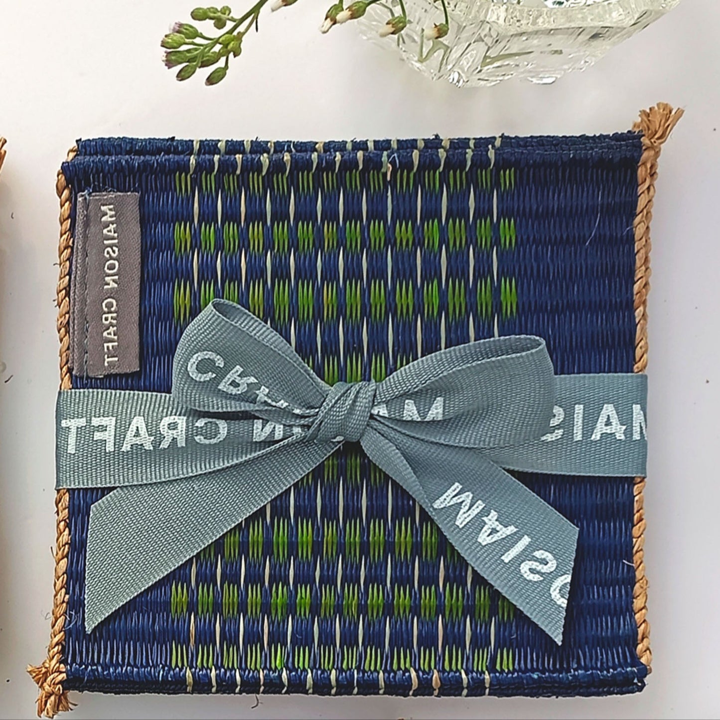 Coaster set 10/ 40 Pcs _Navy-green