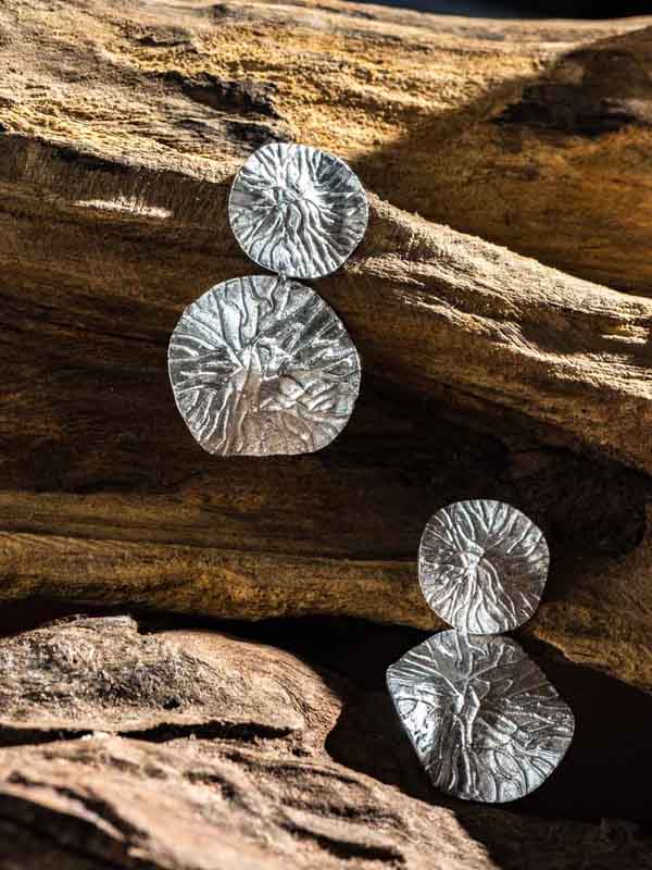 Set 1/3 pcs Lotus Leaf Flower Jewelry Silver Drop Stud Zen Bar Earring Sterling 925 Bloom Dangle Double Everyday