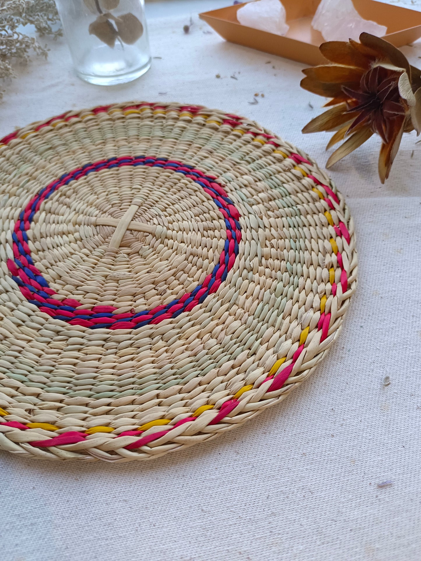 Trivet 4/20 Pcs - Round Red yellow navy