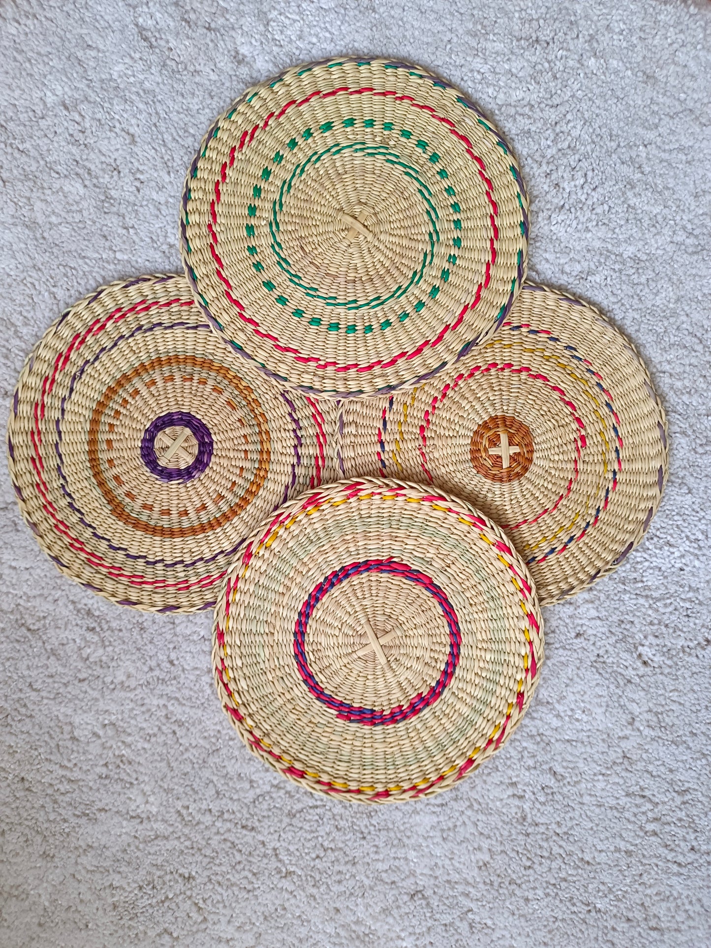 Trivet 4/20 Pcs - Round dripping red yellow
