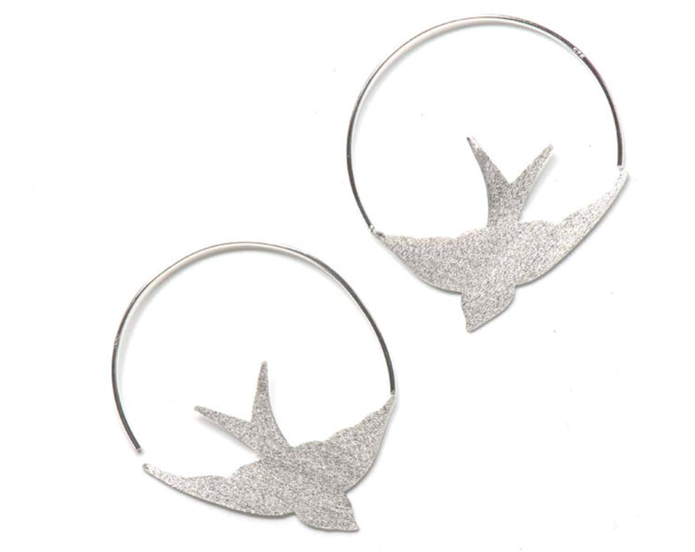 Set 1/ 3 pcs- Silver Bird Bridesmaid Silver Earrings