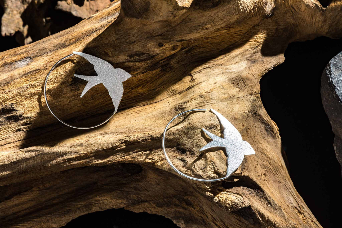 Set 1/ 3 pcs- Silver Bird Bridesmaid Silver Earrings