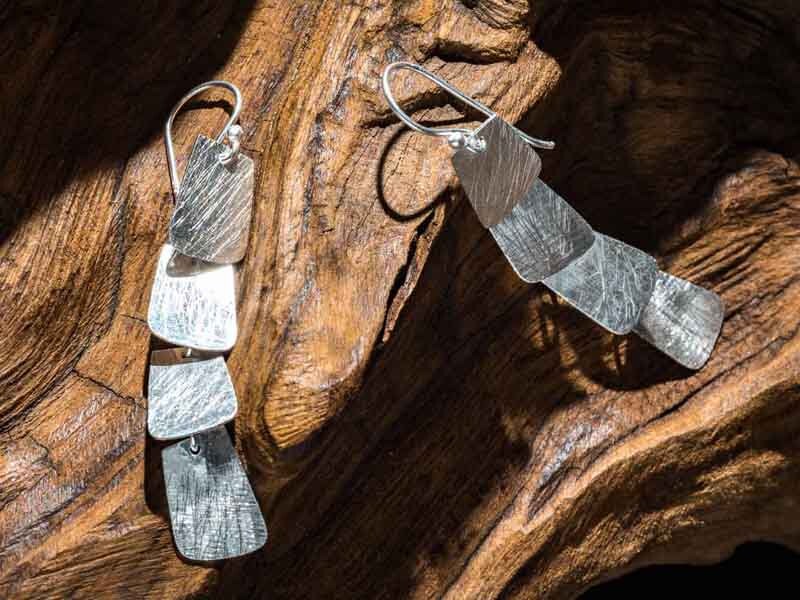 Set 1/ 3 pcs- Chandelier Earrings Wedding Long Earrings- Silver 925