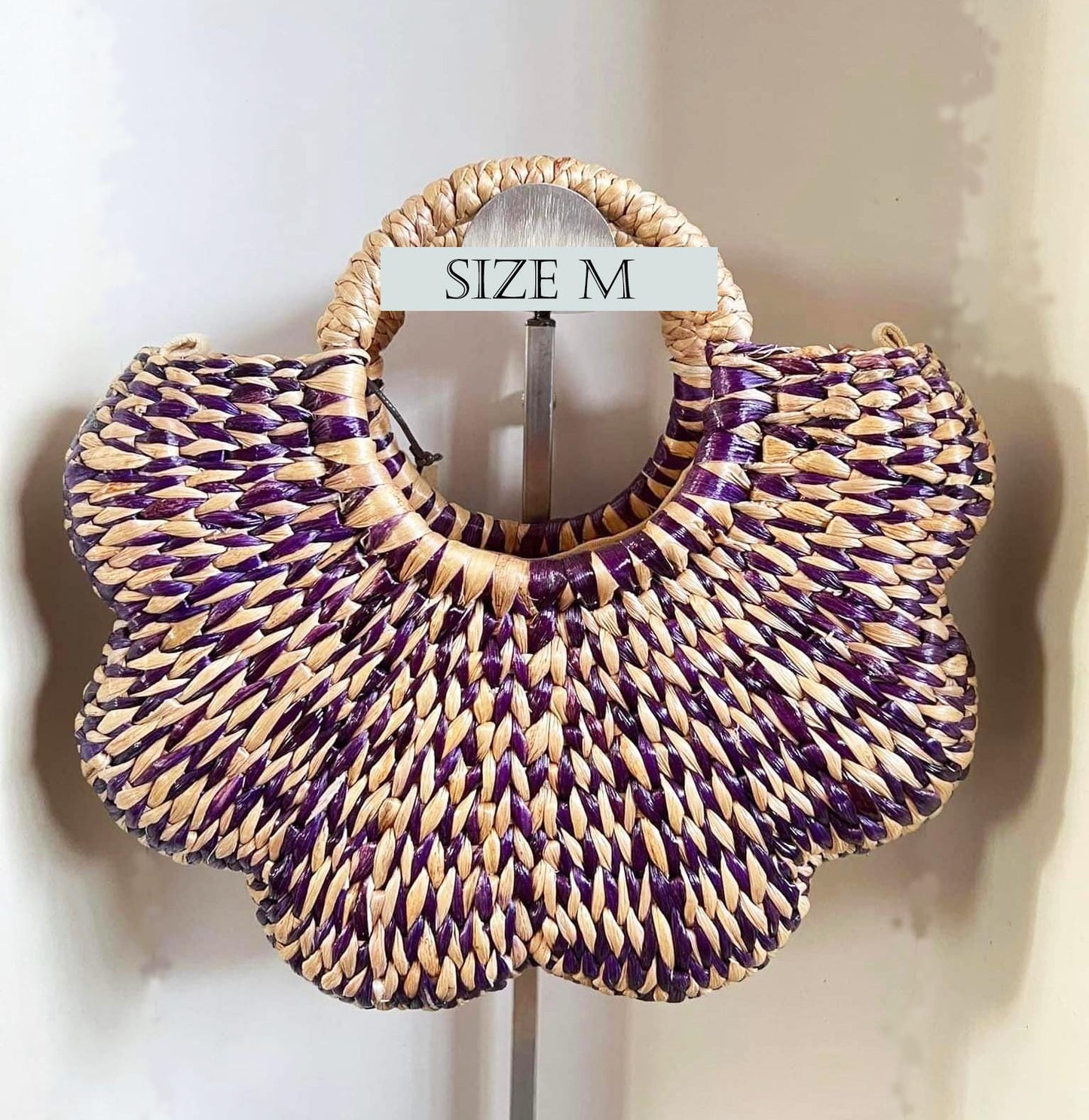 Set 1/ 3 PCS - Violet Scallop Flower Shape Handbag