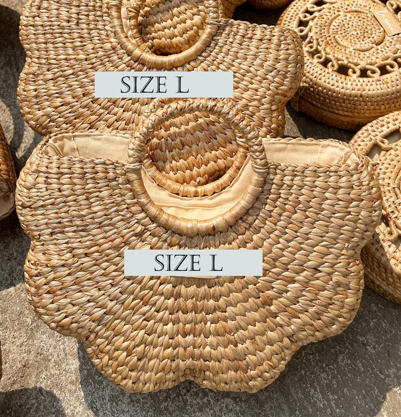 Set 1/ 3 PCS- Natural Scallop Flower Shape Handbag