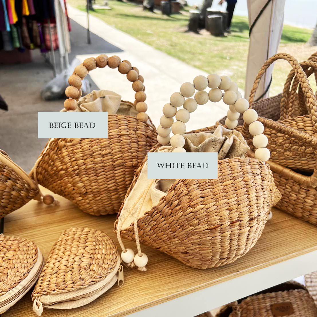Set 1/ 3 PCS- Handwoven Seashell Handbag - Spring Summer Shopper