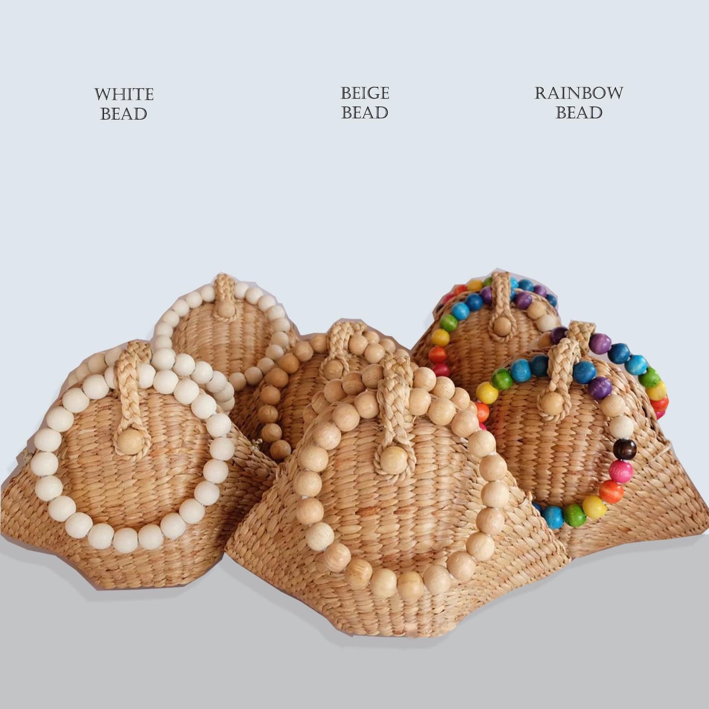 Set 1/ 3 PCS- Handwoven Seashell Handbag - Spring Summer Shopper