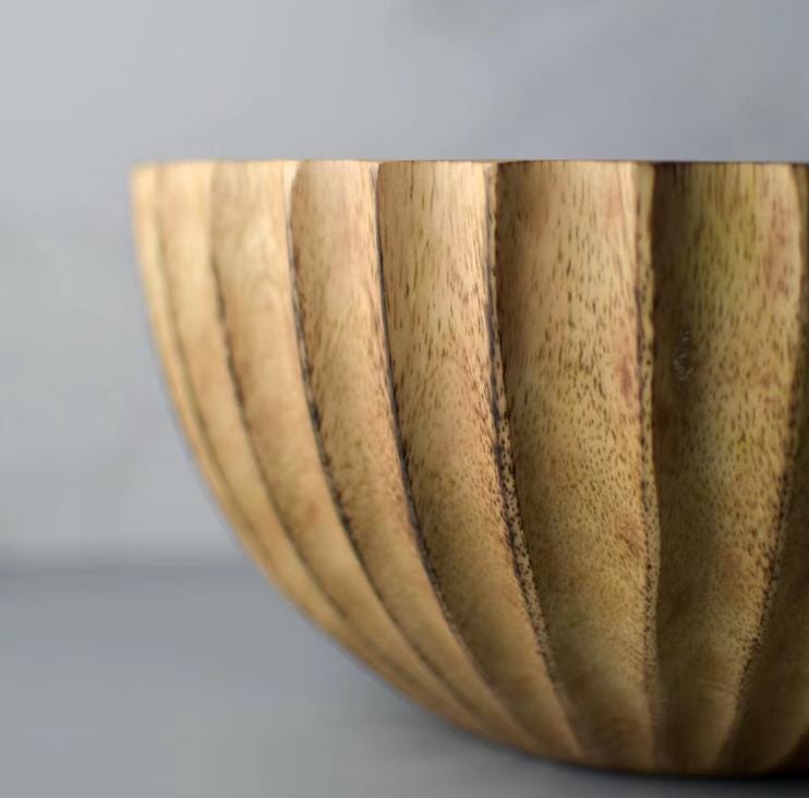 Set 1/ 3PCS Natural Handmade Mango carved bowl