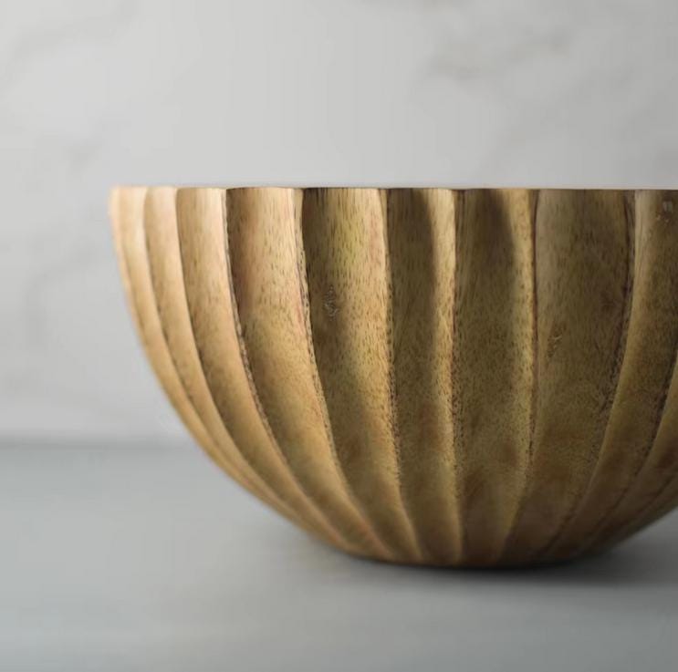 Set 1/ 3PCS Natural Handmade Mango carved bowl
