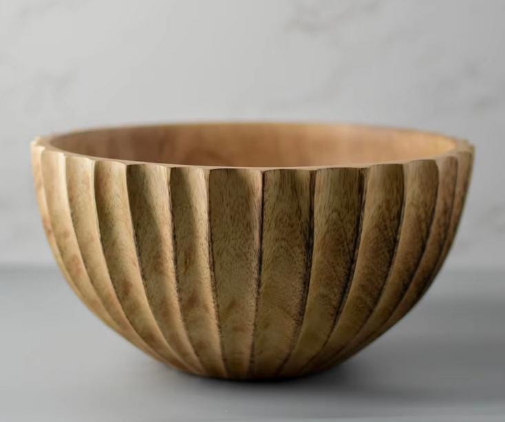 Set 1/ 3PCS Natural Handmade Mango carved bowl