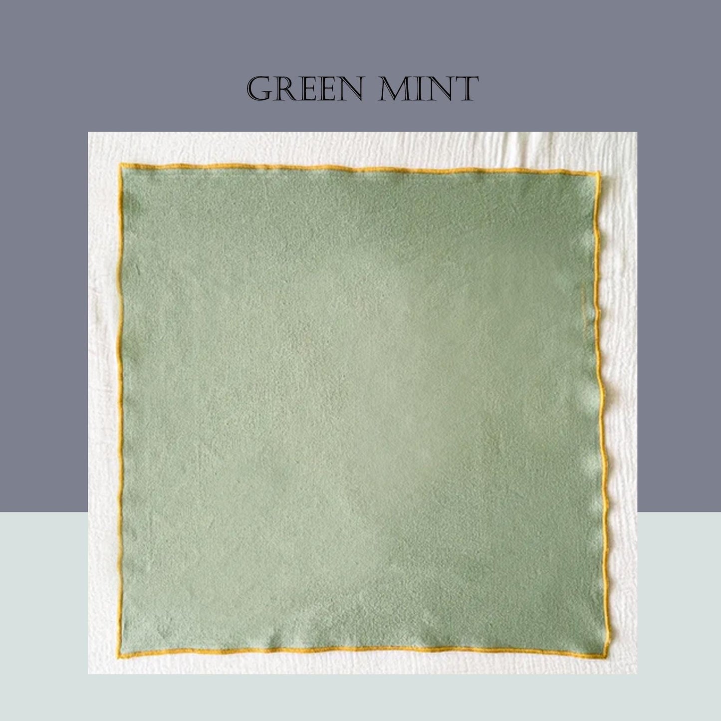 Set of 4/ 12PCS Classic Eco-Friendly Napkin - pure 100% cotton - Mint