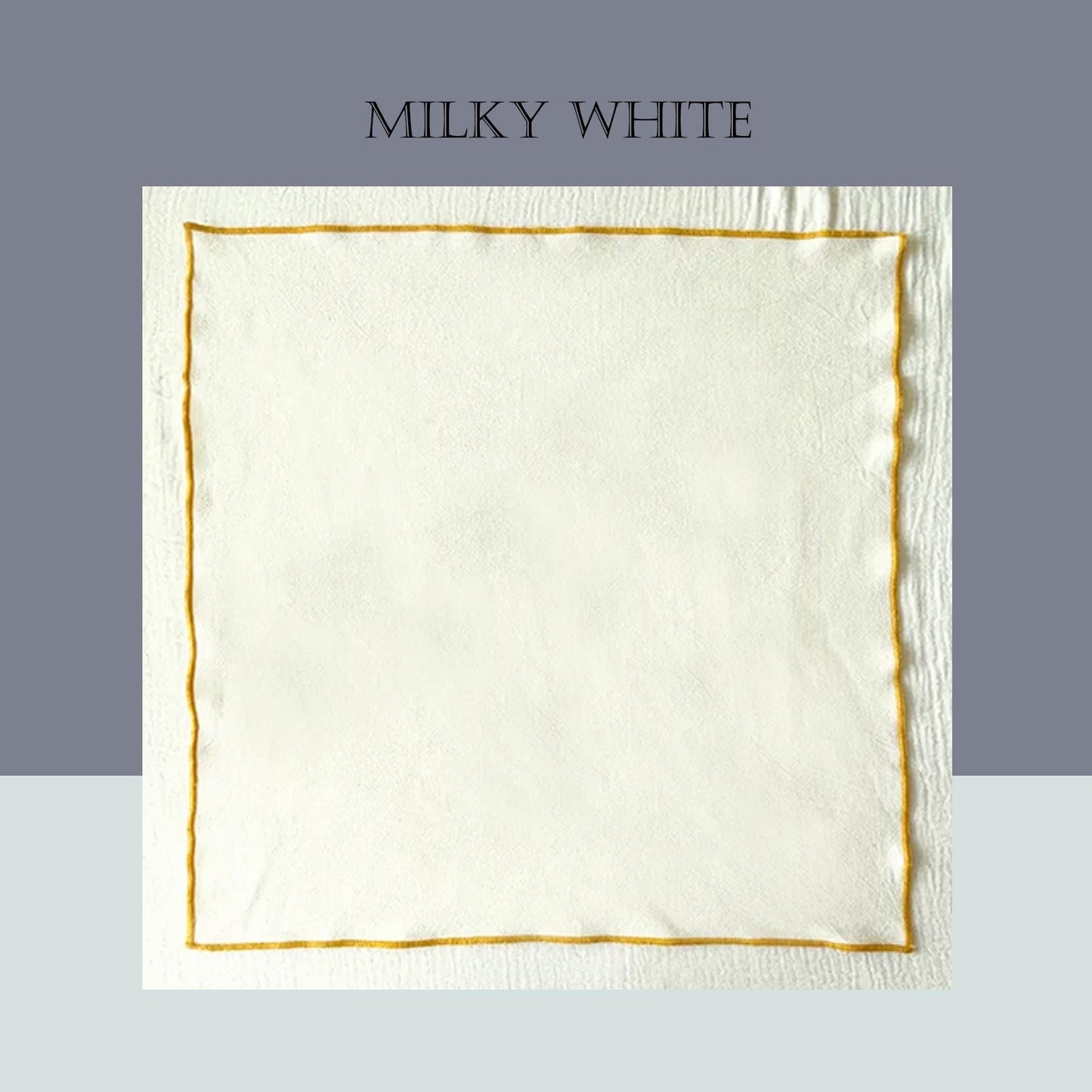 Set of 4/ 12PCS Classic Eco-Friendly Napkin - 100% cotton - Milky white