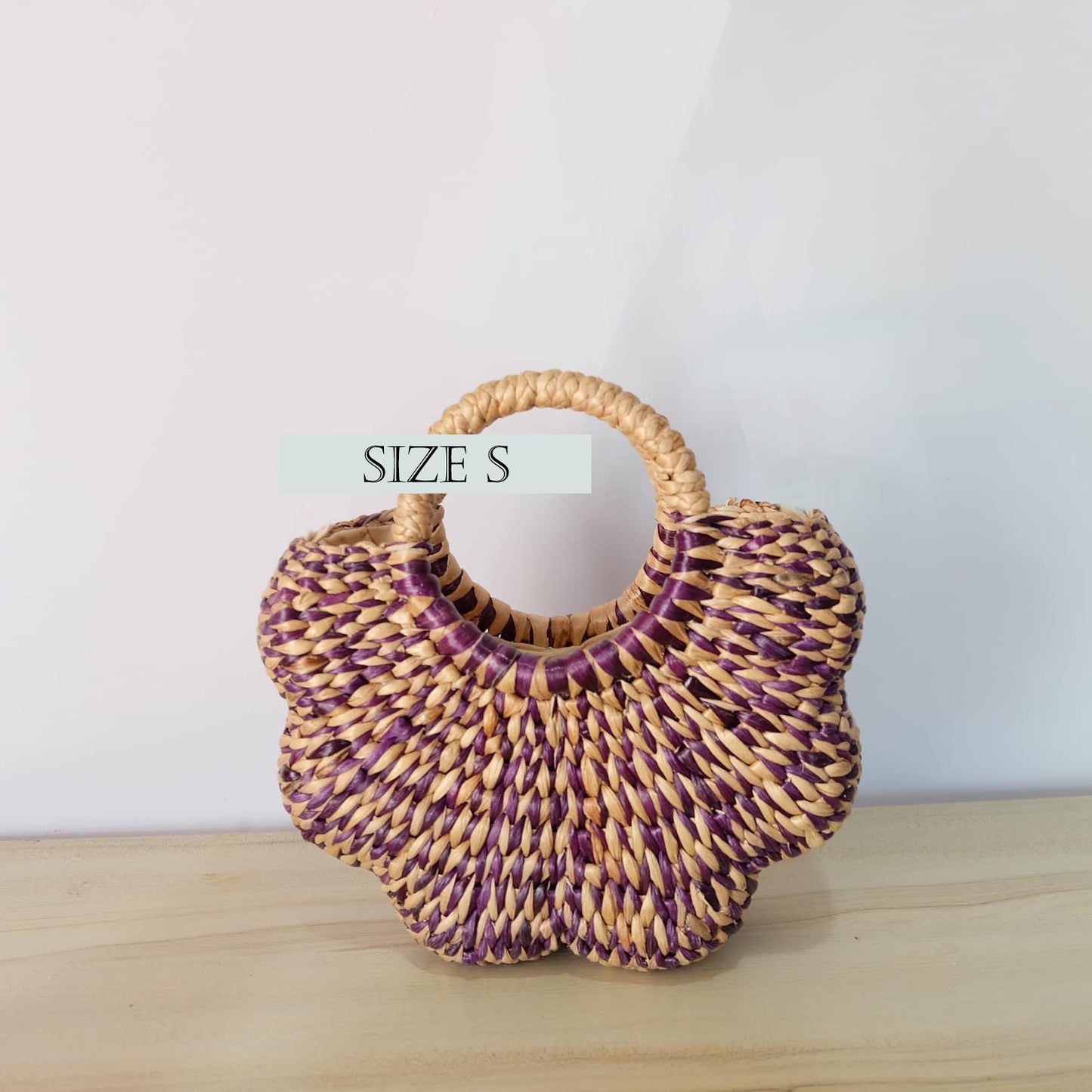 Set 1/ 3 PCS - Violet Scallop Flower Shape Handbag