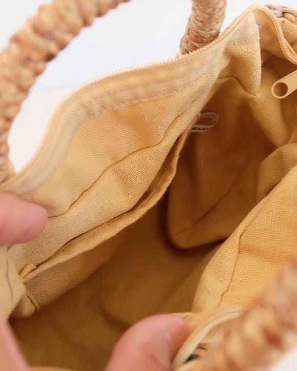 Set 1 / 3 PCS- Natural Boho Semi-Circle Tote Bag Handbag Market Bag Shopper