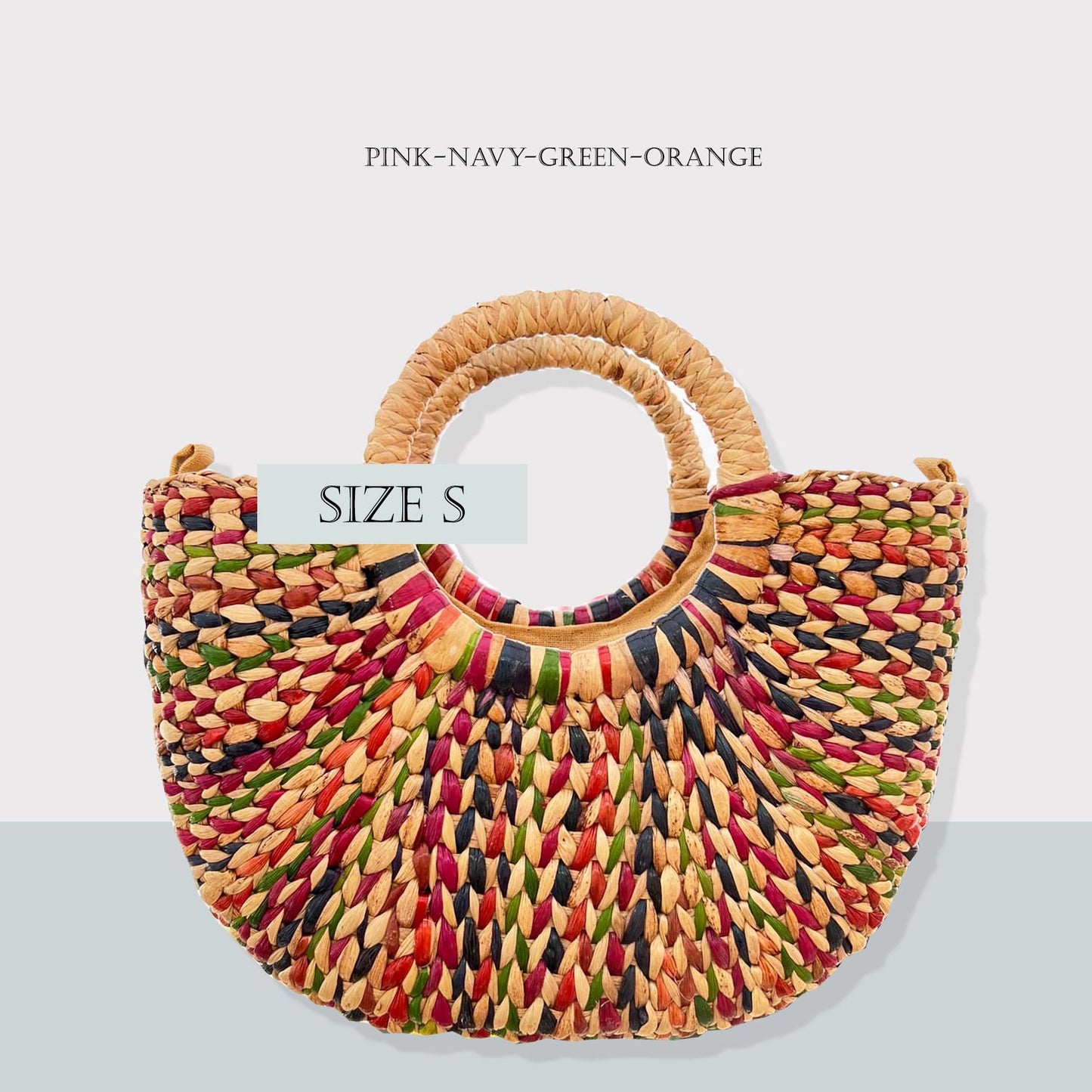 Set 1/ 3 PCS Rainbow Boho Semi-Circle Tote Handbag Market Bag - Limited edition