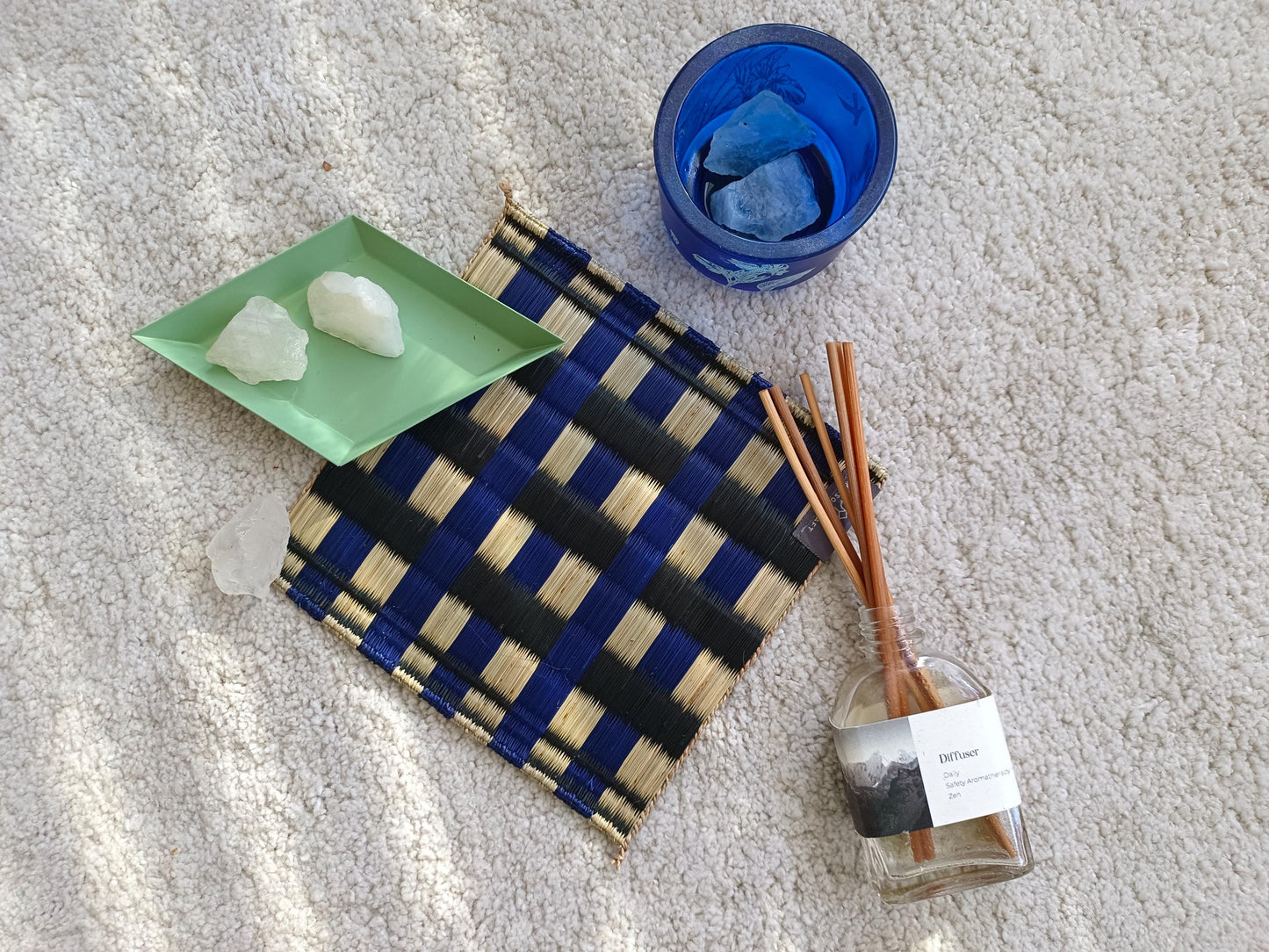 Set of 4/ 20 Checkered Handwoven Trivet 8"x8"- Checkered