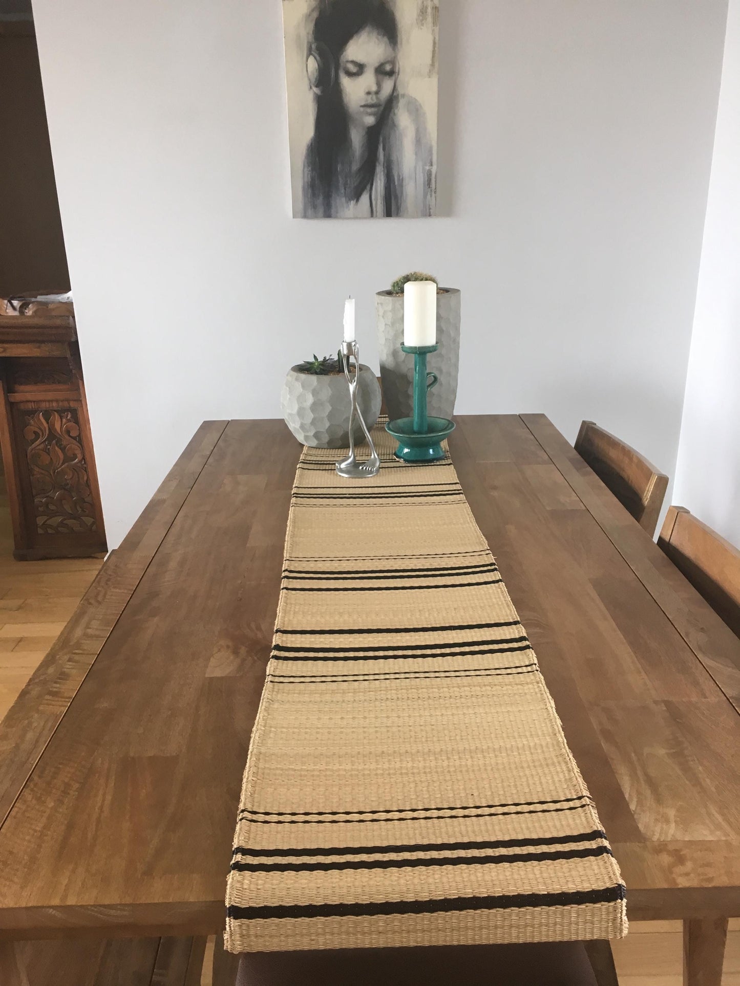 Set of 1/ 3 Navy/blue Handwoven Runner
