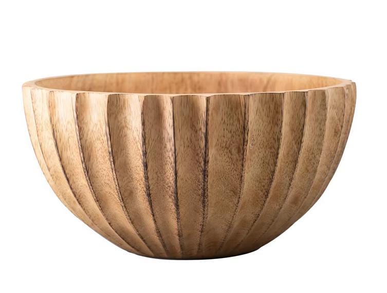 Set 1/ 3PCS Natural Handmade Mango carved bowl