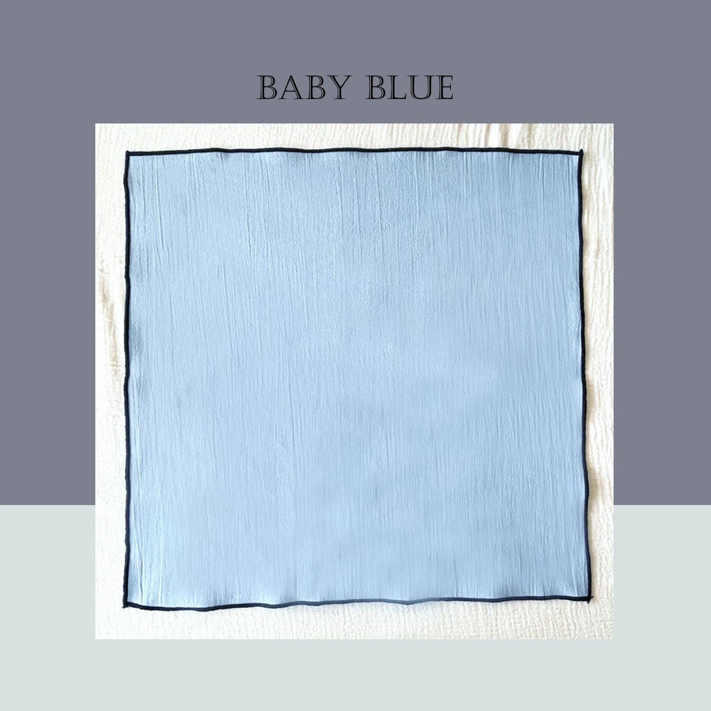 Set of 4/ 12 PCS Classic Eco-Friendly Napkin - pure 100% cotton - Baby blue