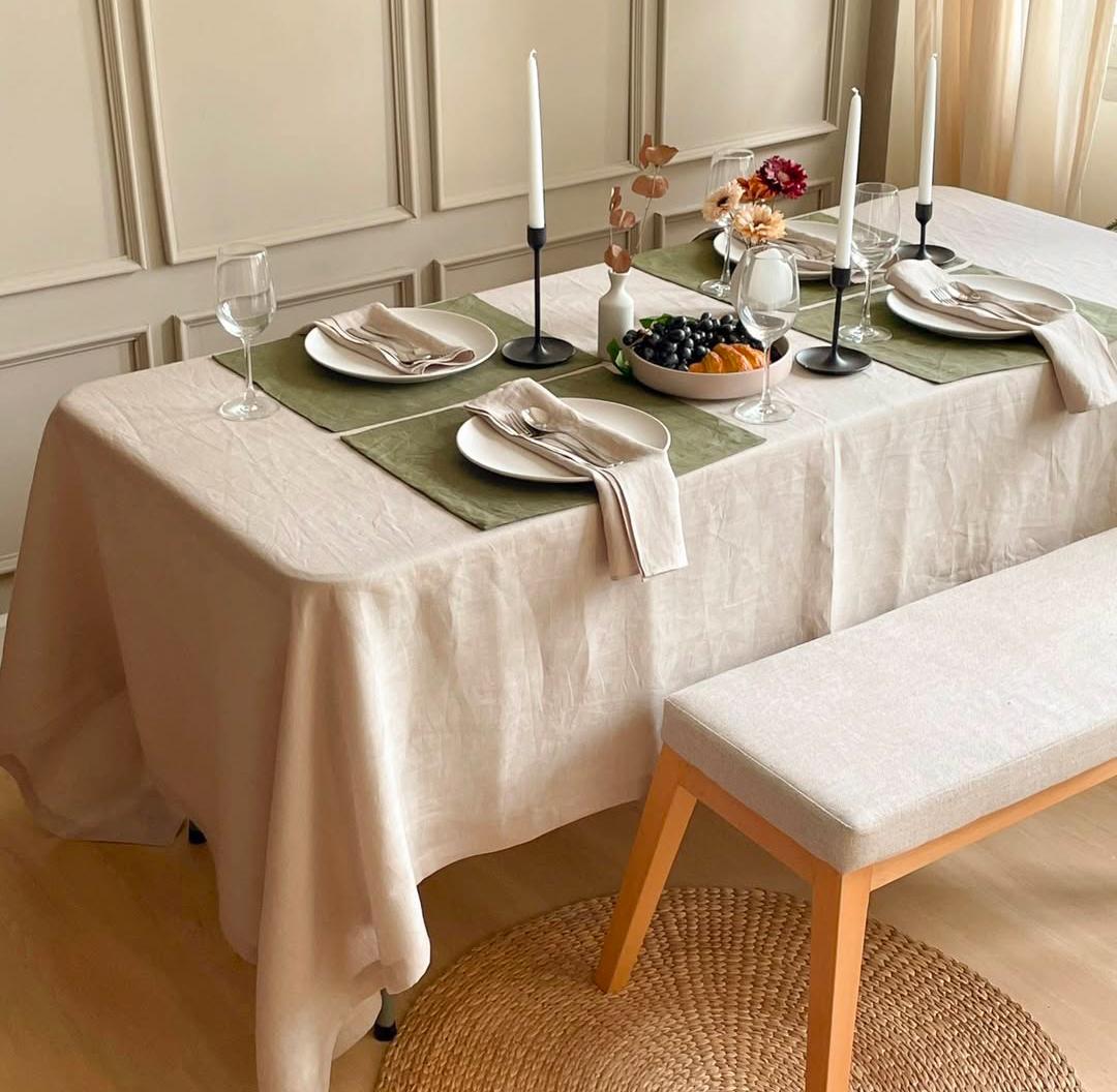 Set of 4/ 12PCS Classic Eco-Friendly Napkin - 100% cotton - Beige
