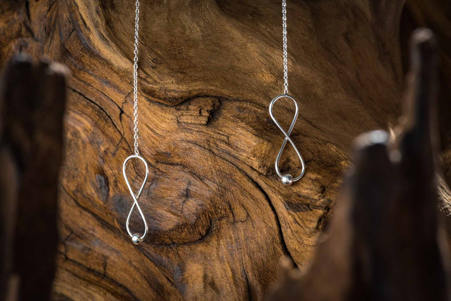 set 1/3 Infinity Earrings Sterling Silver Circle Hoop Designer For Women Handcrafted Jewelry Unique Artisan Design