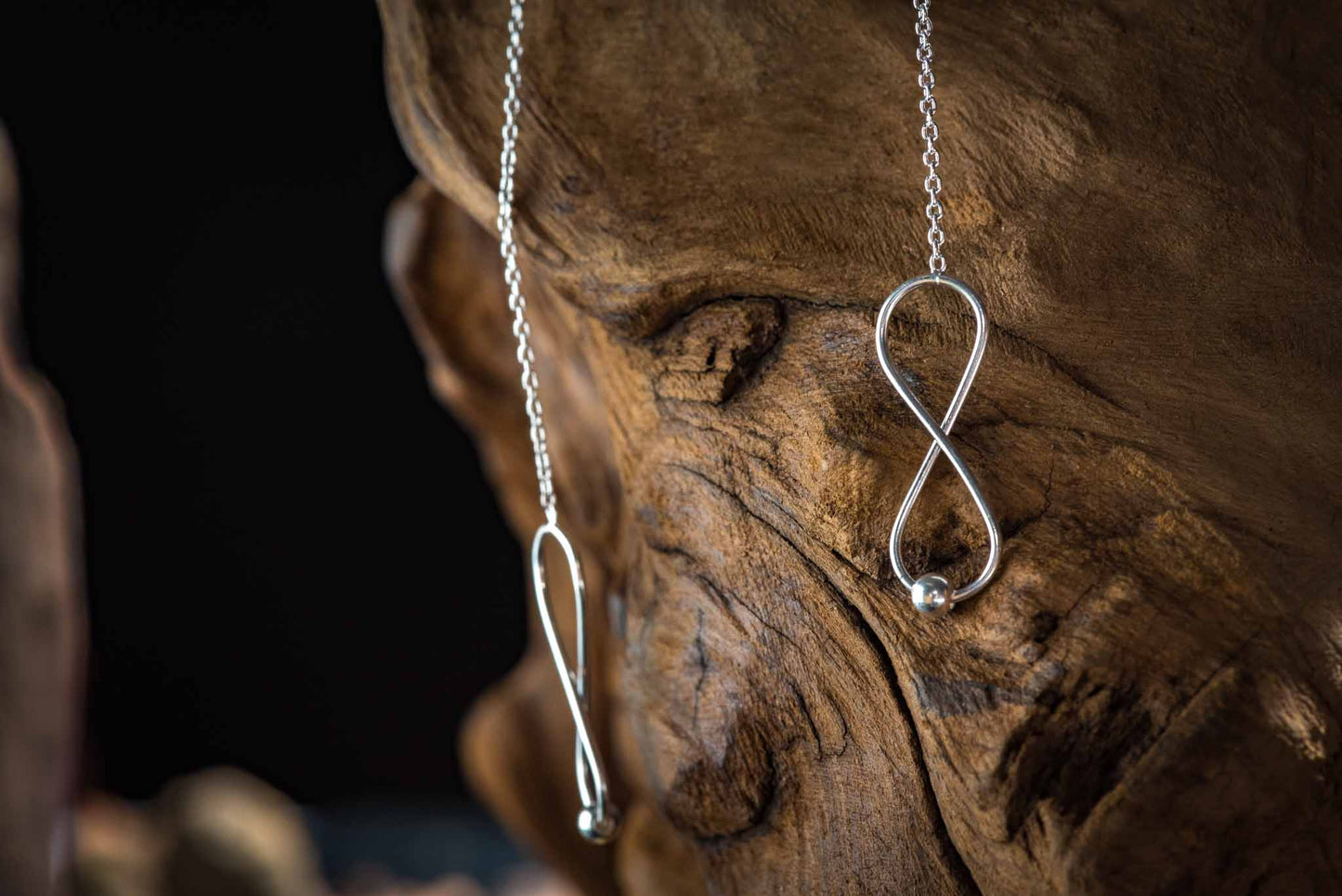 set 1/3 Infinity Earrings Sterling Silver Circle Hoop Designer For Women Handcrafted Jewelry Unique Artisan Design
