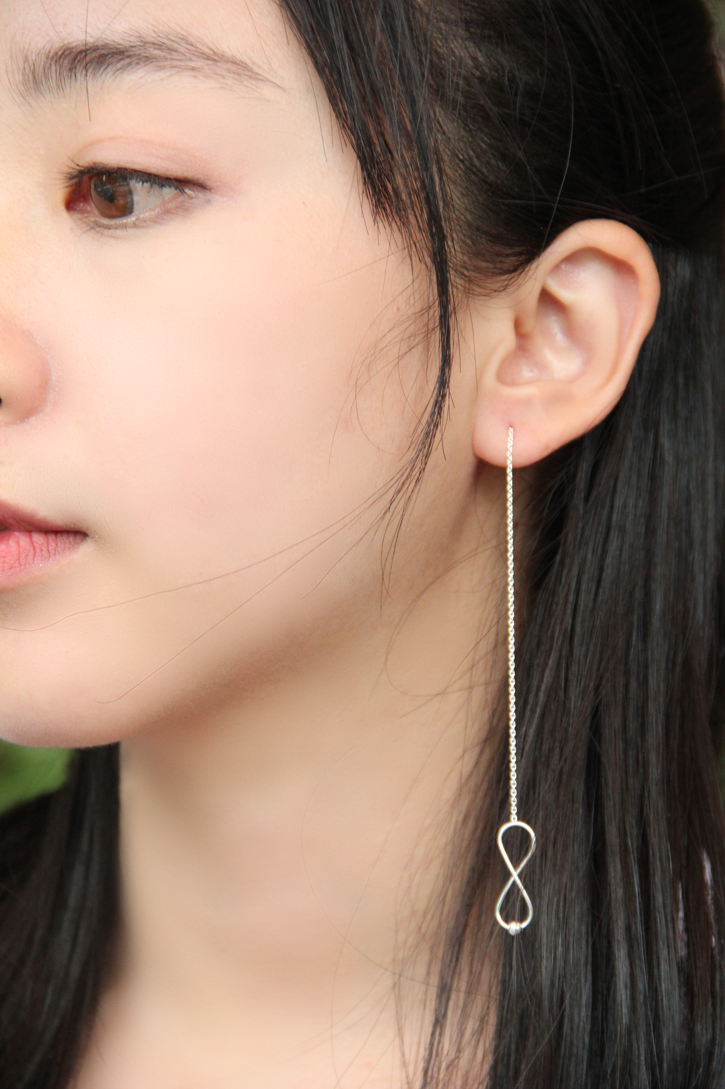 set 1/3 Infinity Earrings Sterling Silver Circle Hoop Designer For Women Handcrafted Jewelry Unique Artisan Design