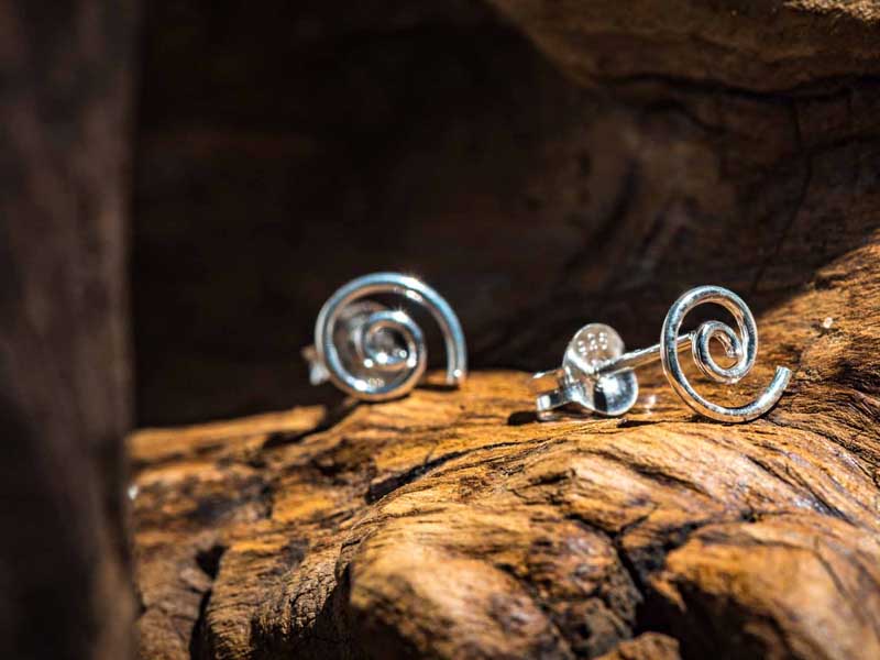 Set 1/3 pcs Spiral Wire Wrap Earrings Jewelry Swirl Infinity Silver Earrings Handmade Stud Gypsy Circle Ethic Gauge Sterling 925
