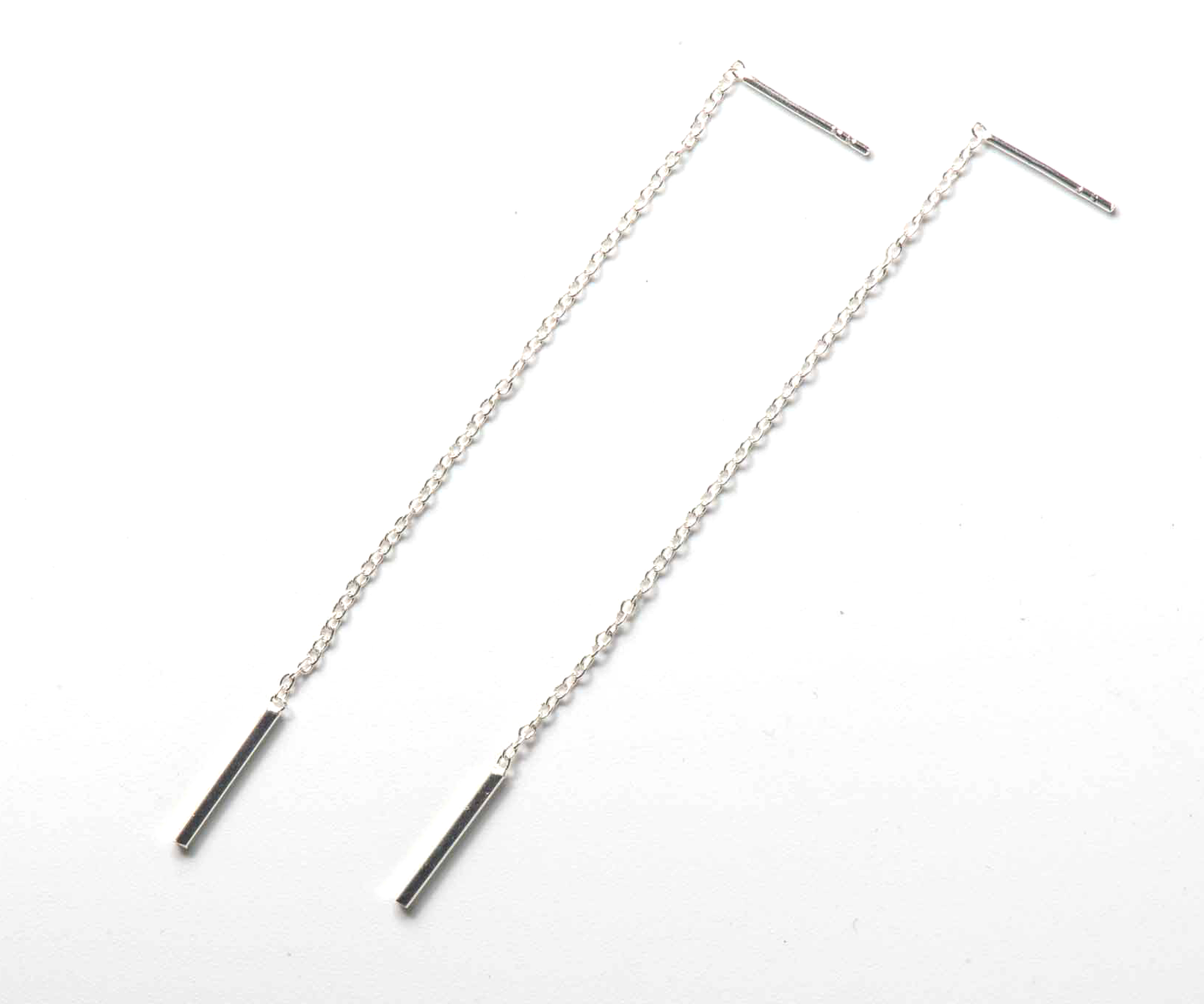 set 1/3 pcs Minimalist Threader Earrings,Long Threader Earrings Silver,Bar Earrings Threader,Chain Bar Earrings,Square Bar Drop Dangle,Square Bar Silver