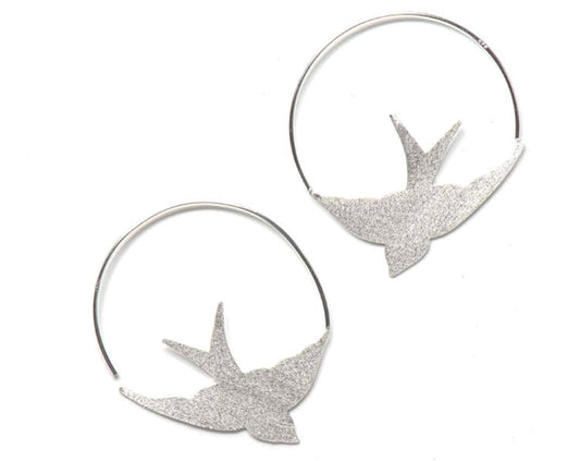Set 1/ 3 pcs- Silver Bird Bridesmaid Silver Earrings
