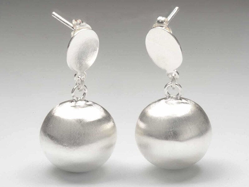 Set 1/ 3 PCS Big Apple Hanging Ball Drop Earring - Boho Wedding Bubble