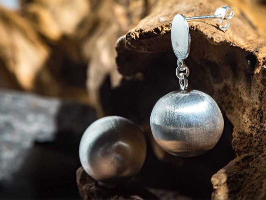 Set 1/ 3 PCS Big Apple Hanging Ball Drop Earring - Boho Wedding Bubble
