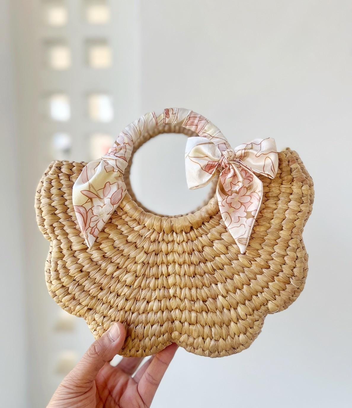 Set 1/ 3 PCS- Natural Scallop Flower Shape Handbag