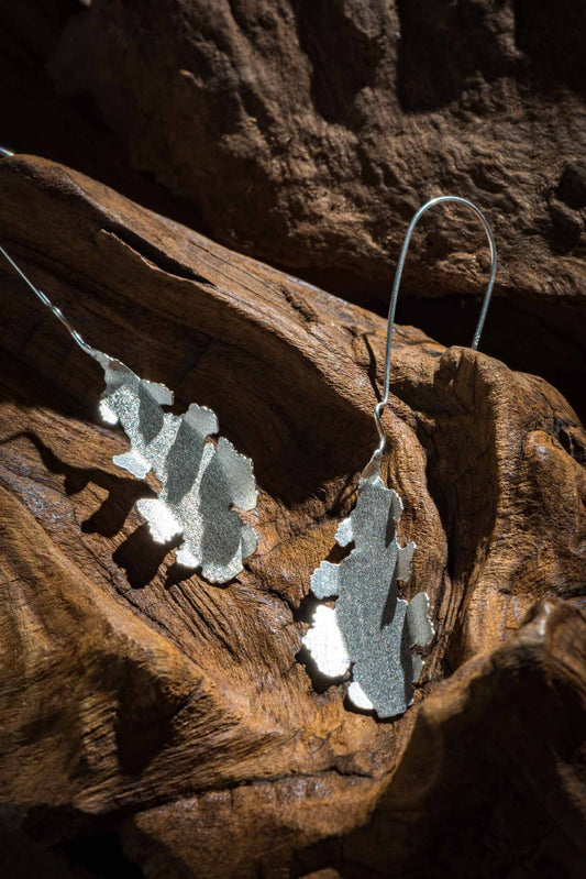 Set 1/3 pcs Leaf Shaped Drop Earring Sterling Silver,Sterling Silver 925,Silver Leaf Earrings,Hammered Earrings,Unique Earrings,Banana Leaf Earring