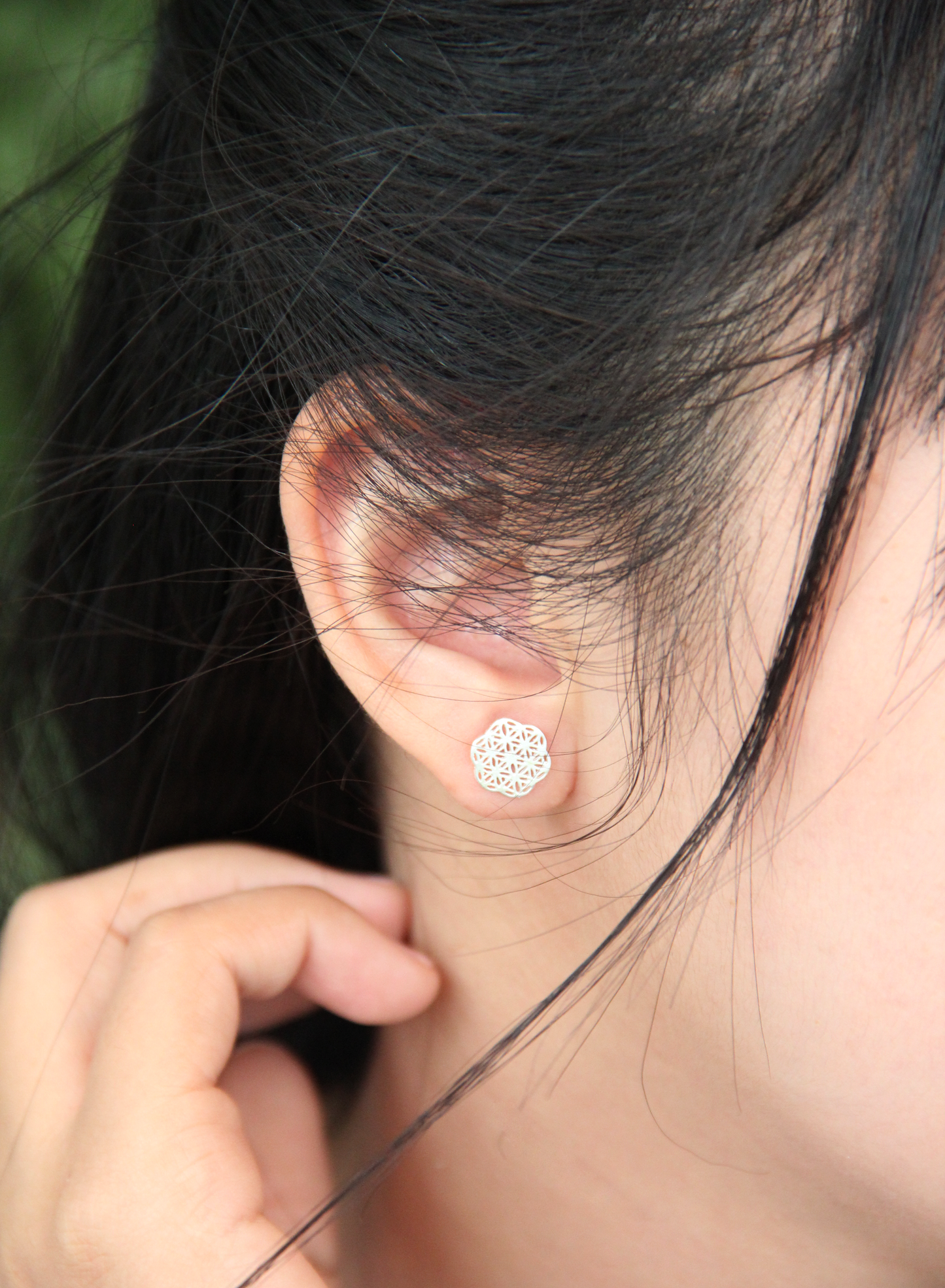 set 1/3 pcs Flower Earrings Sterling Silver Snowflake,Snowflake Earrings Silver,Silver Snowflake Earrings Studs,Tiny Snowflakes Studs Earrings